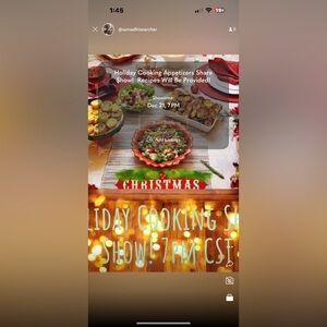 Festive Christmas COOKING SHARE SHOW! Recipes provided! MONDAY @ 7cst!